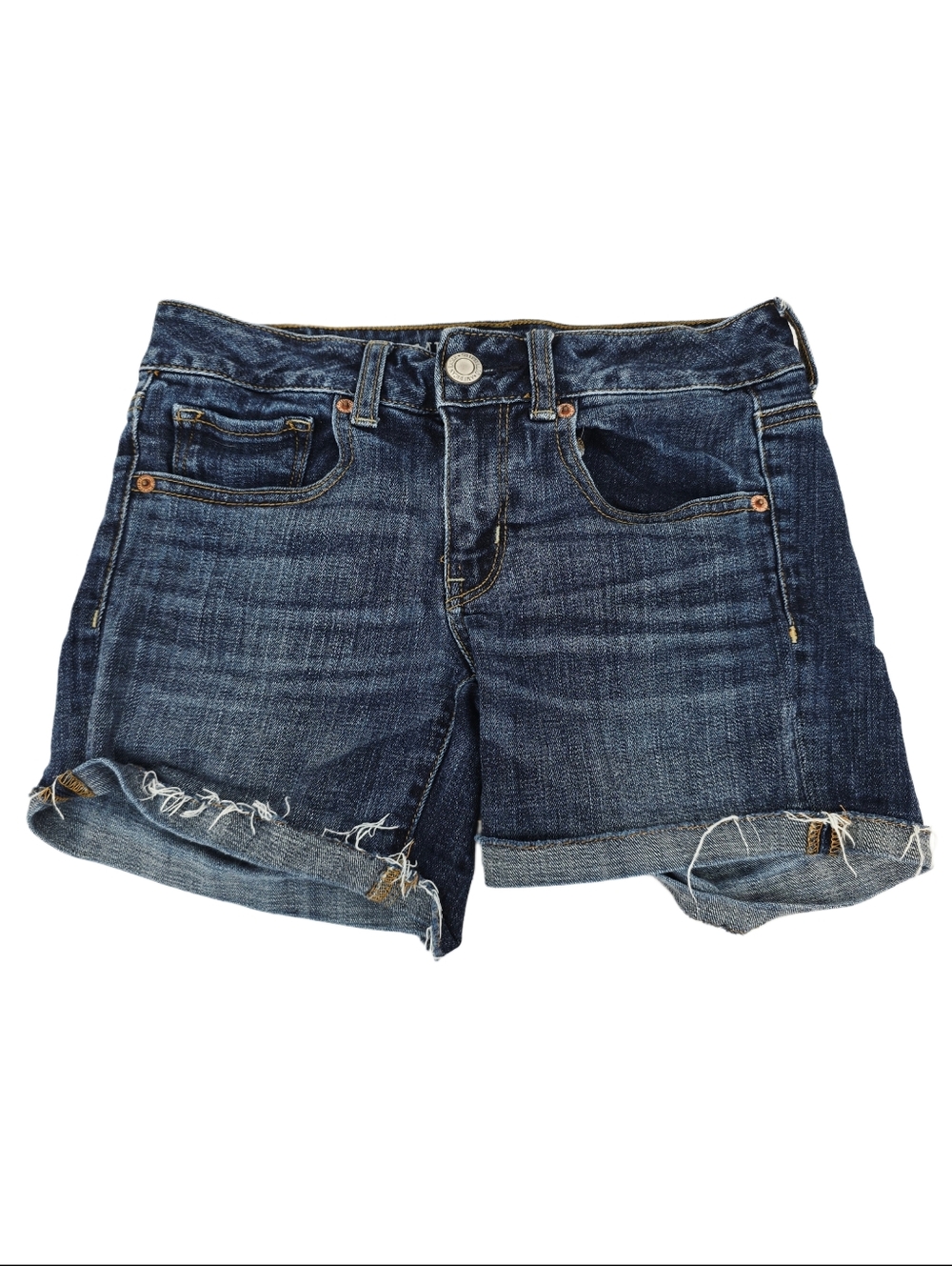 American Eagle Midi Denim Jean Shorts 2